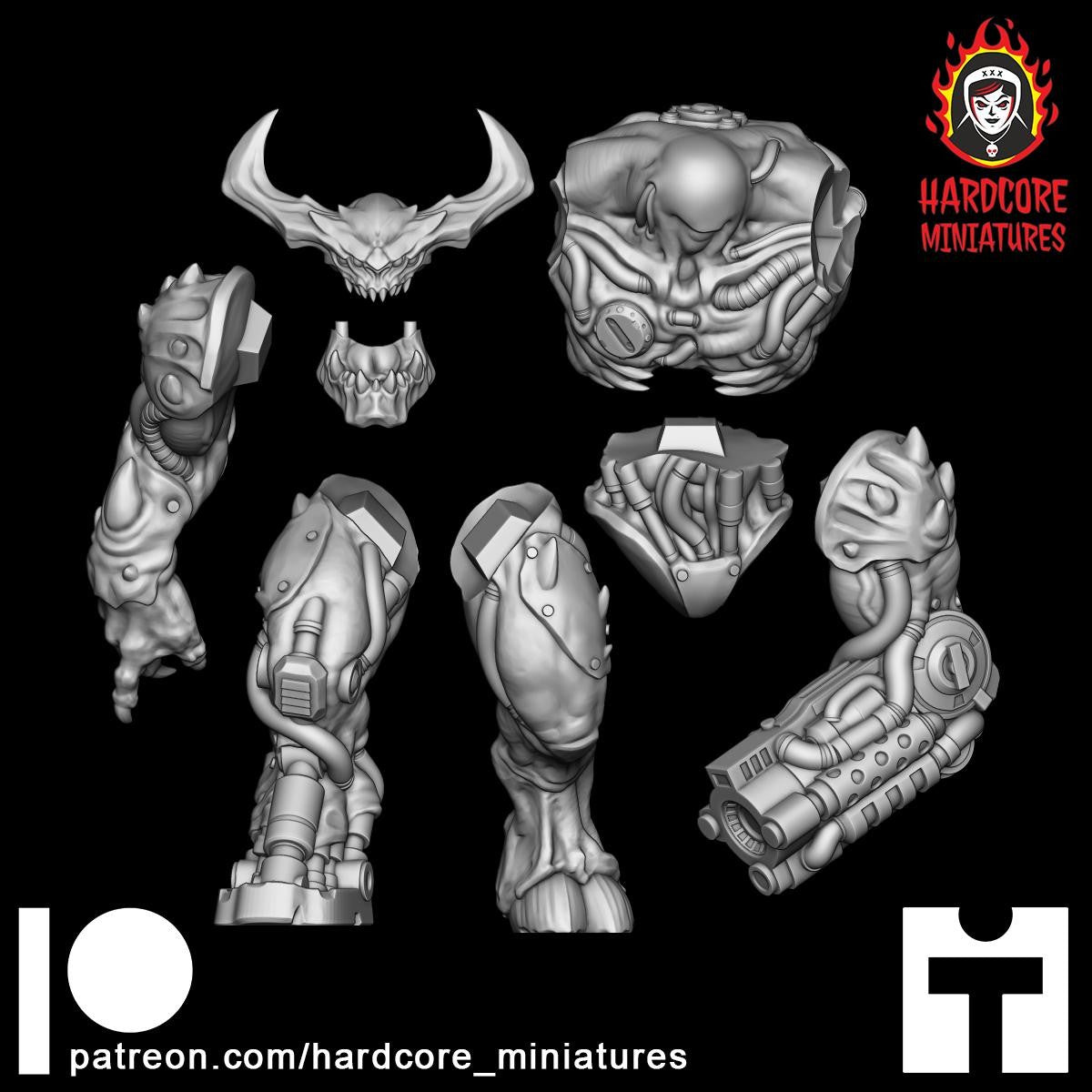 Doom Cyberdemon 2 32mm dnd miniature doom video game Cyber Demon