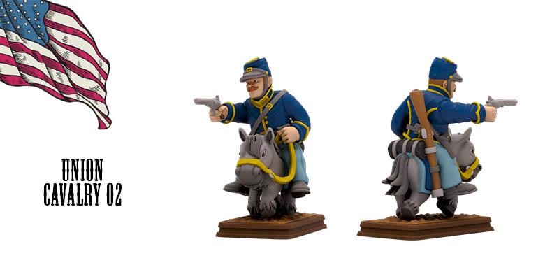 Confederate Mounted Cavalry American Civil War Set DnD Miniature, Tabletop RPG,