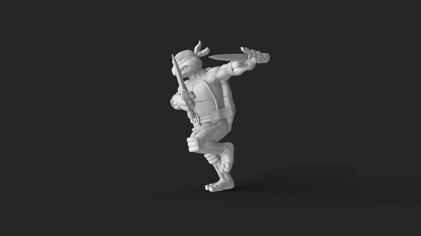 Teenage Mutant Ninja Turtles TMNT Miniatures - complete set 32mm Dioramas, tabl