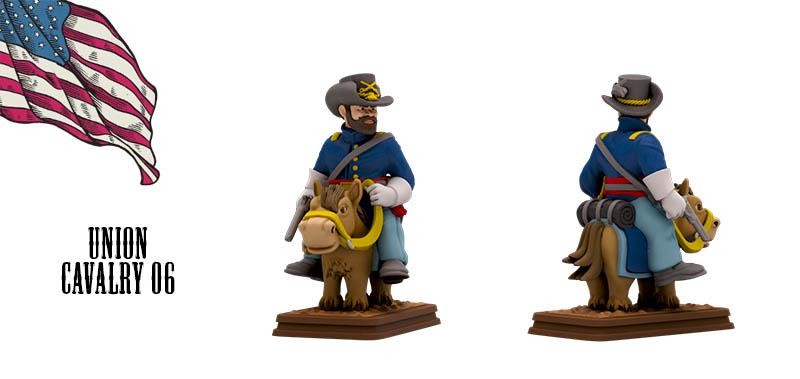 Confederate Mounted Cavalry American Civil War Set DnD Miniature, Tabletop RPG,