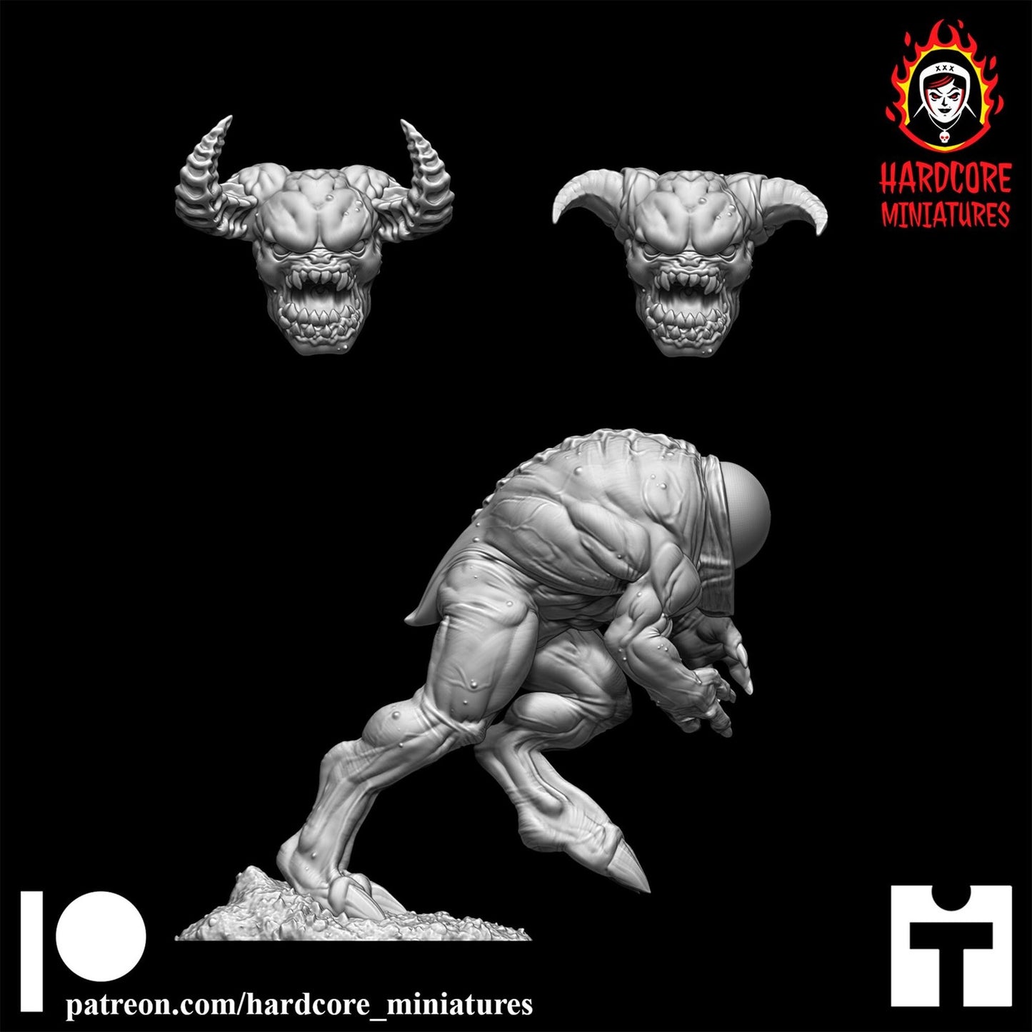 Pink Demons modular Set 32mm dnd miniature pinky doom video game