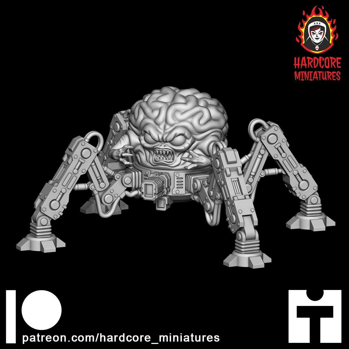 arachnoBrain Standing 32mm dnd miniature video game Arachnotron