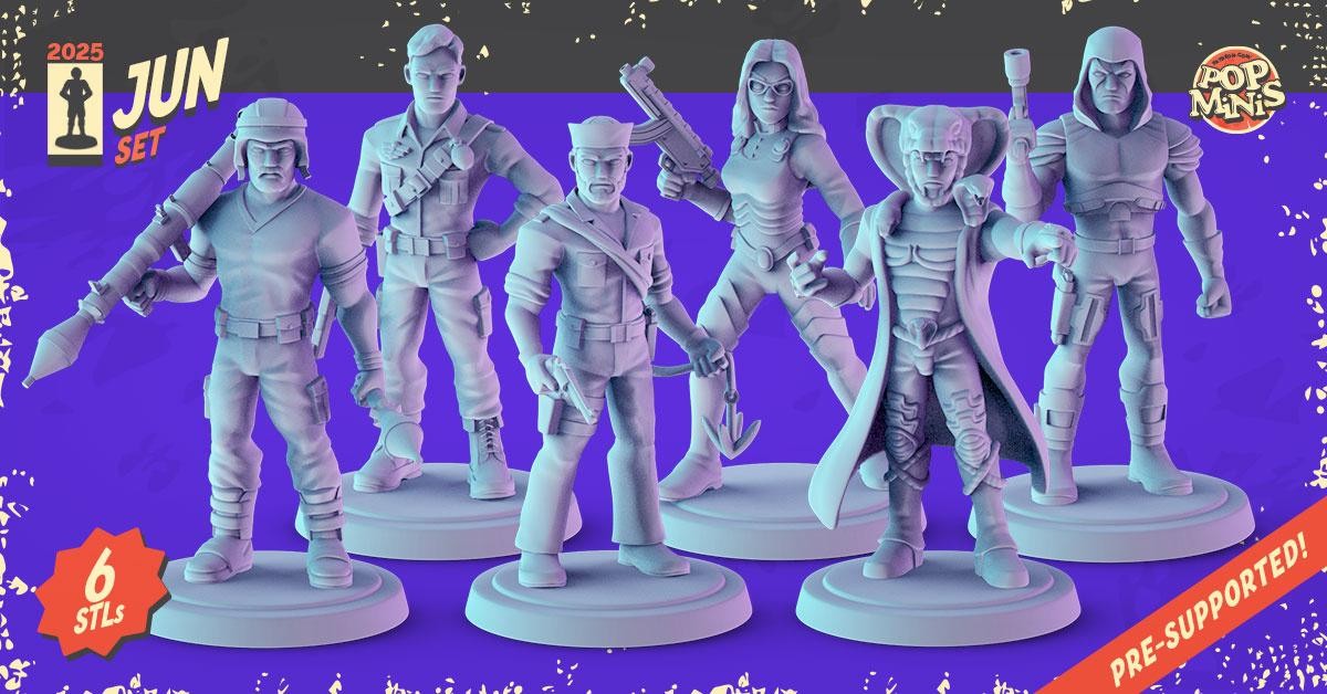 GI Joe 34mm Minis tabletop gaming, DnD Zartan | Duke | Serpentor| Baroness