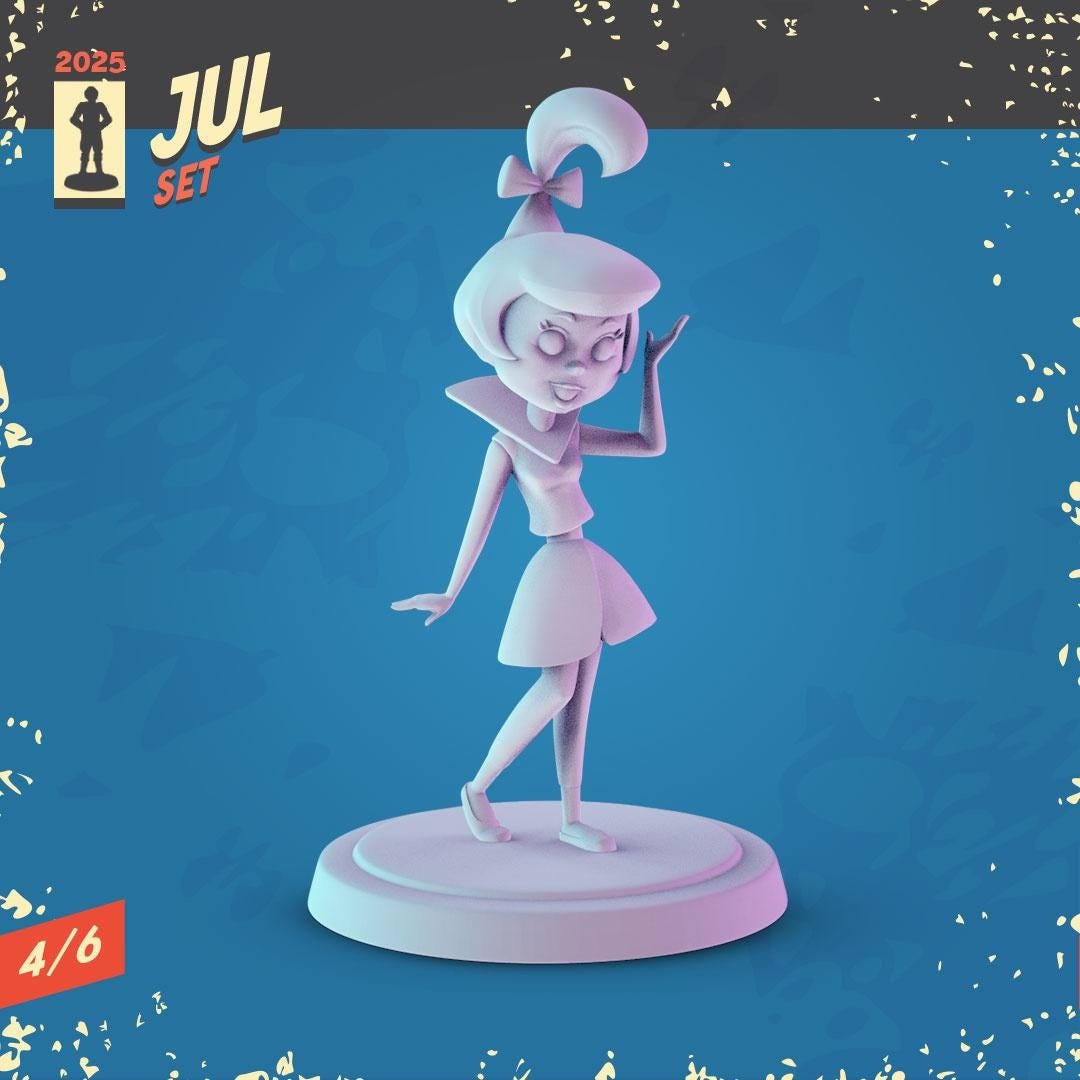 The Jetsons 3d printed mini's Popmini 34mm nostalgia Cartoon
