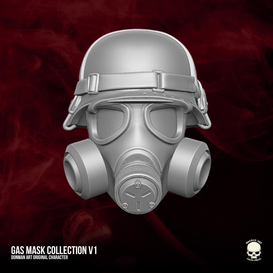 Gas Mask Head: 6-inch Trooper, Mezco, Black Series, Legends 1/12 Scale