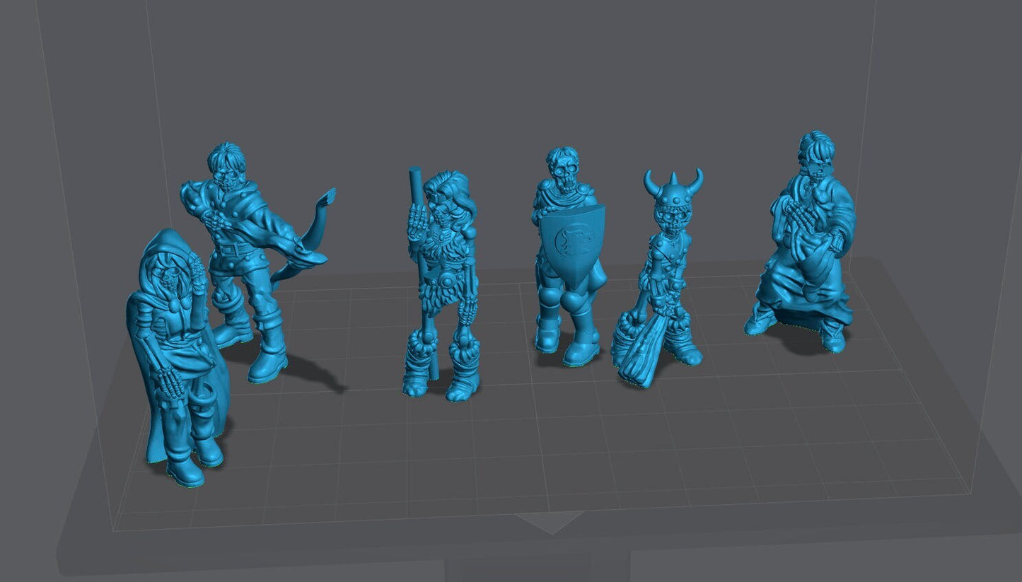 DnD Cartoon Show Miniatures Unpainted zombie 33mm Dungeons and Dragons
