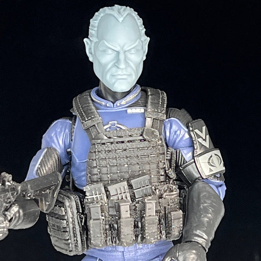 GI Joe troop builder head custom head sculpt 1/12 classified, black series, mez