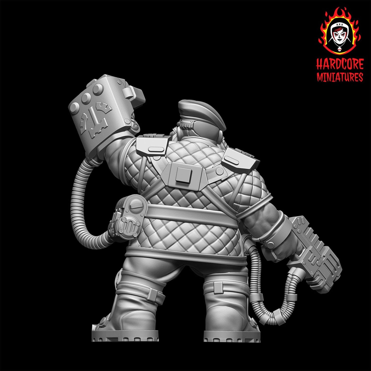Space Dwarf Sergeant 28mm army builder set 1 3d printed minis tabletop hardcore