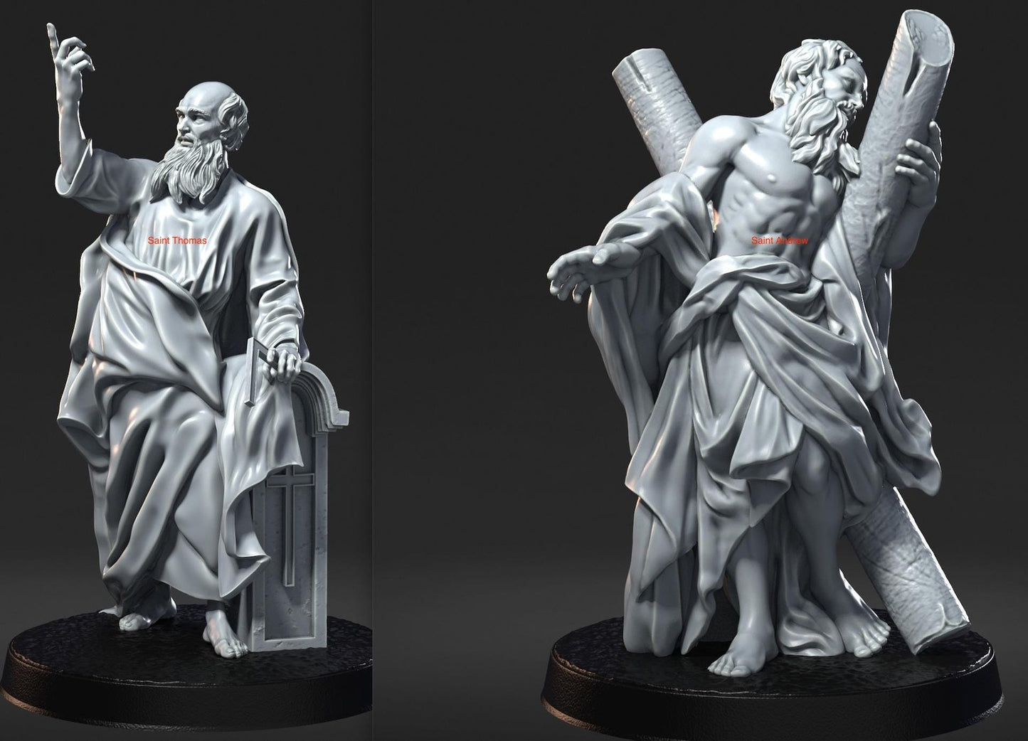 Jesus Christ and Apostles DnD Miniature Set: 40mm Resin RPG Figures