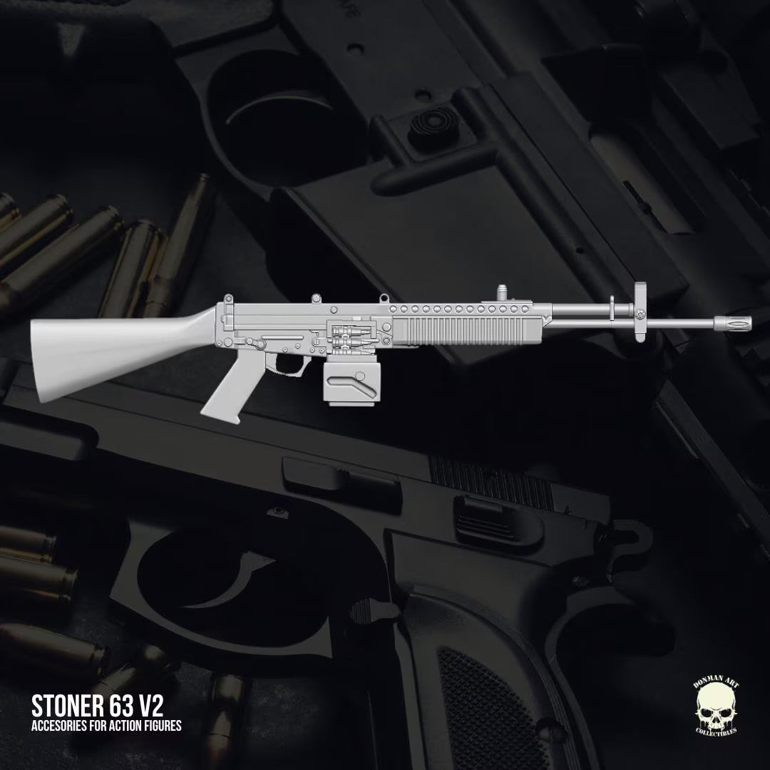 scale Stoner 63 rifle Set 1:12 Toy Accessory custom action figures.