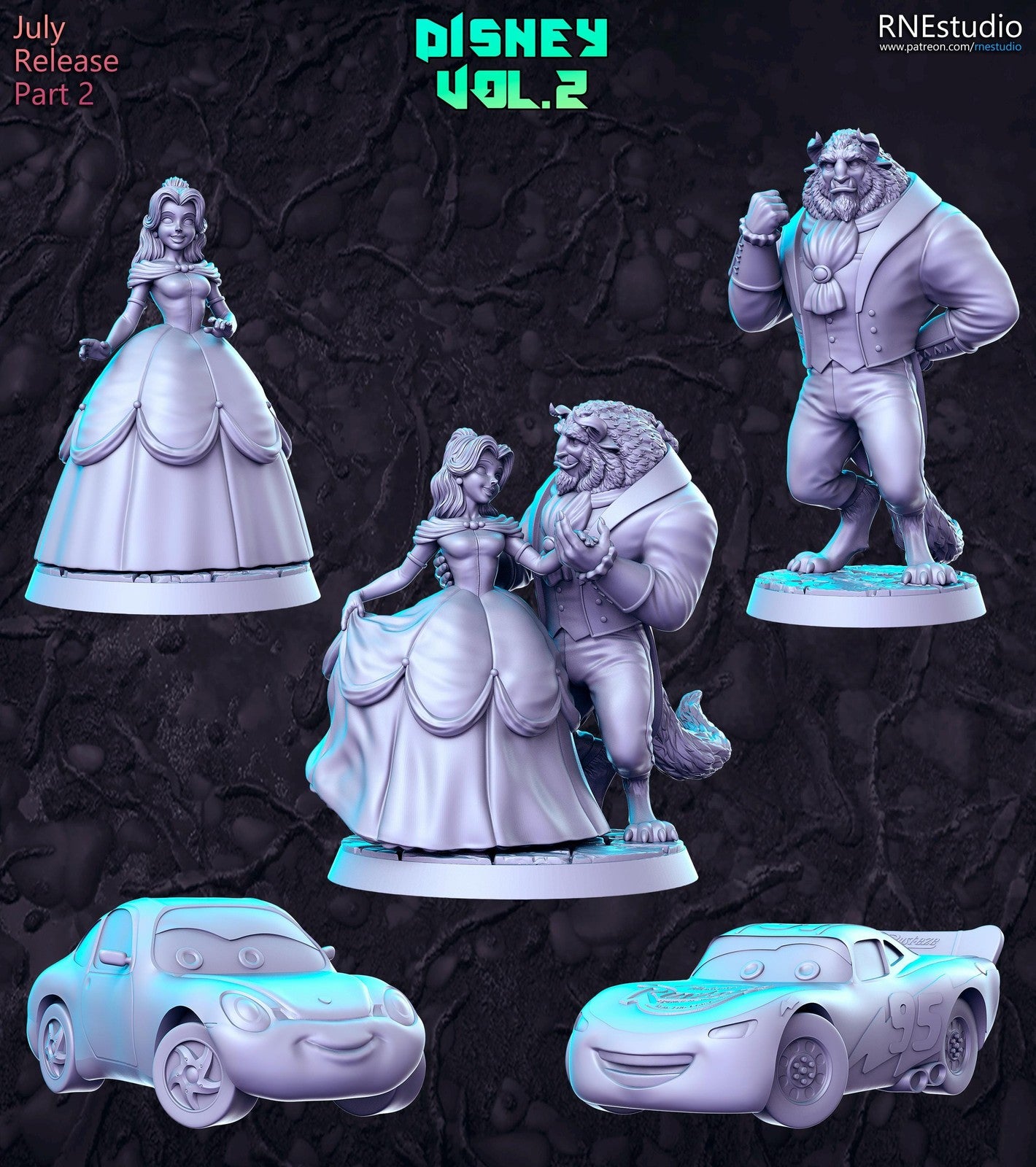 Animated Favorites Vol 2 Full Set DnD Miniature, Tabletop RPG DnD Mini, D&D Fig