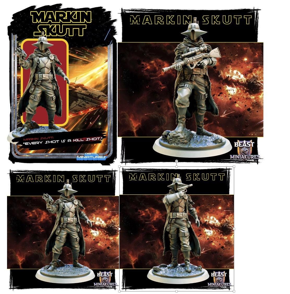 Markin Skutt Scum and Villainy 32mm Minis tabletop gaming, DnD 5E Star Wars Leg