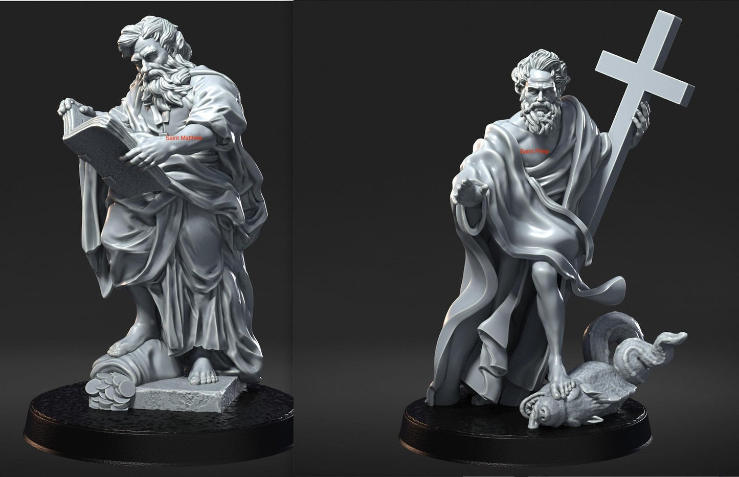 Jesus Christ and Apostles DnD Miniature Set: 40mm Resin RPG Figures
