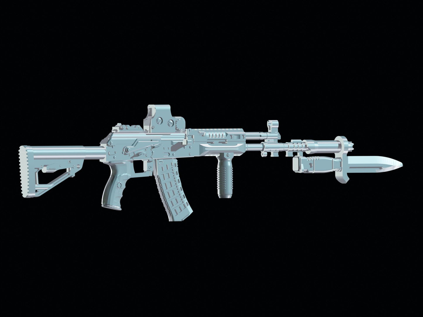 3d Printed AK-12 set Eotech bayonet 1:12 6" GI Joe Classified/Marvel Legends AK