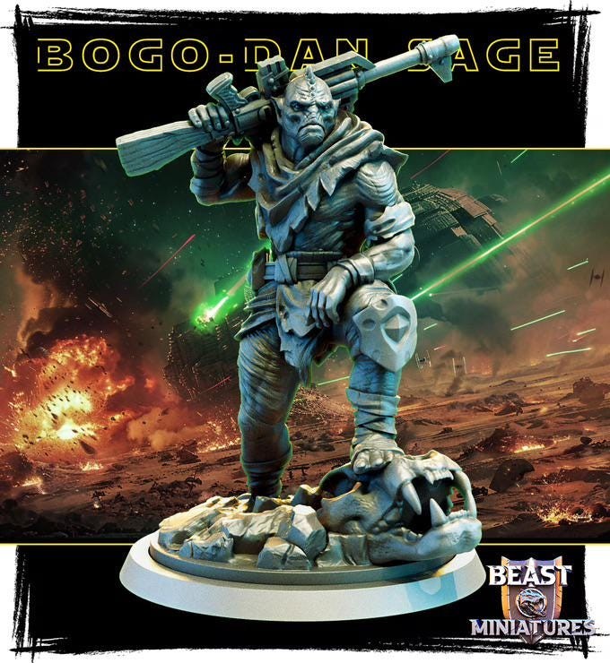 Bogo-dan Sage Scum and Villainy 32mm Minis tabletop gaming, DnD 5E Star Wars Le