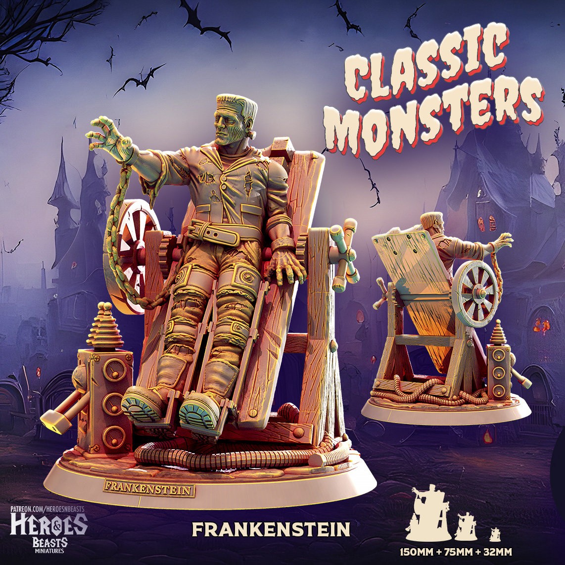 Frankenstein | Monster Miniature | Heroes & Beasts | Classic Movie Monsters | D