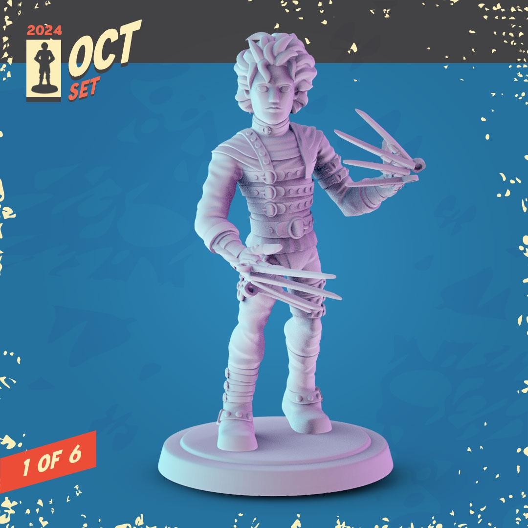 Tim Burton 36mm Minis tabletop gaming, DnD Edward Scissorhands, Mars Attacks| C