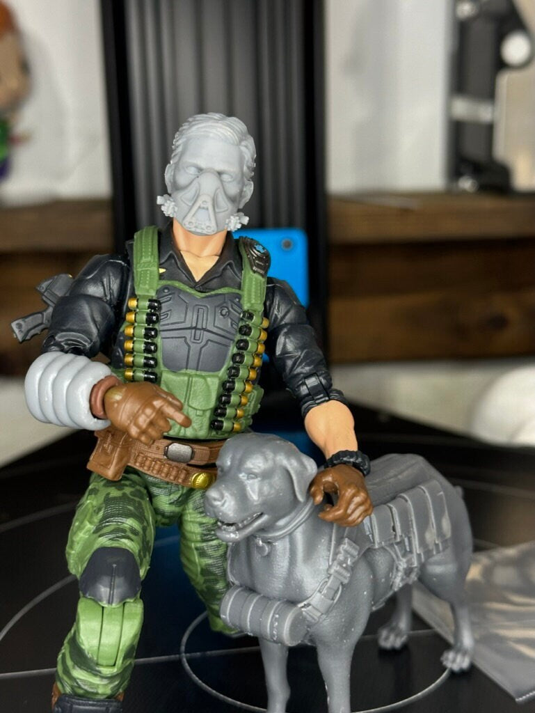 Mutt and Junkyard kit, head sculpt GI Joe Classified 1/12 scale head unpainted