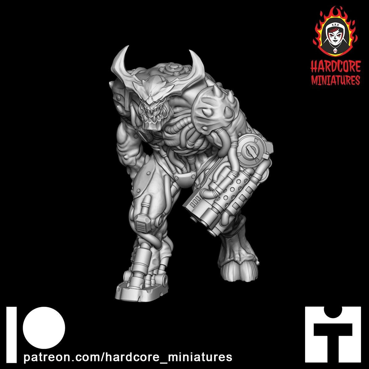 Doom Cyberdemon 2 32mm dnd miniature doom video game Cyber Demon