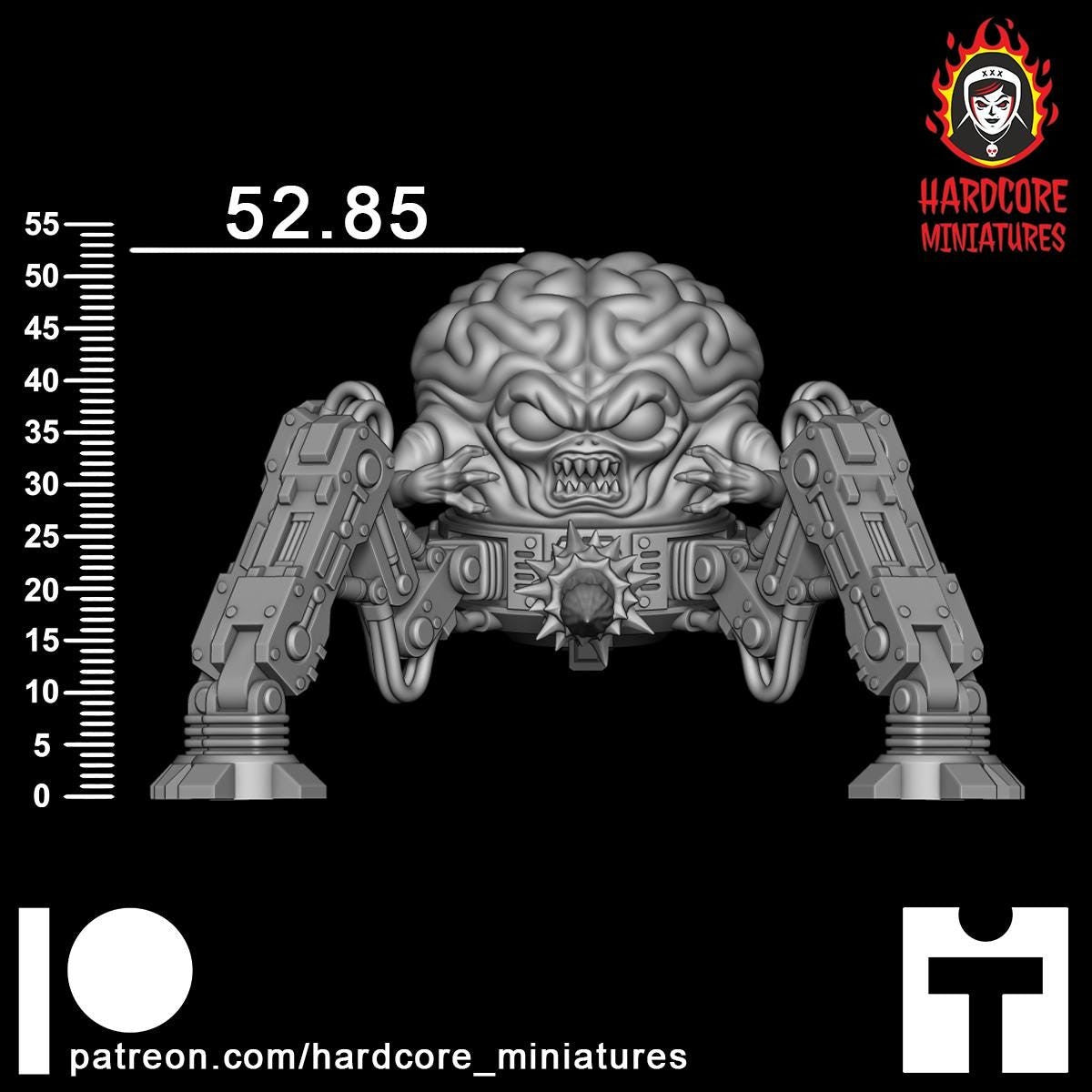 Doom arachnoBrain Shooting 32mm dnd miniature doom video game Arachnotron