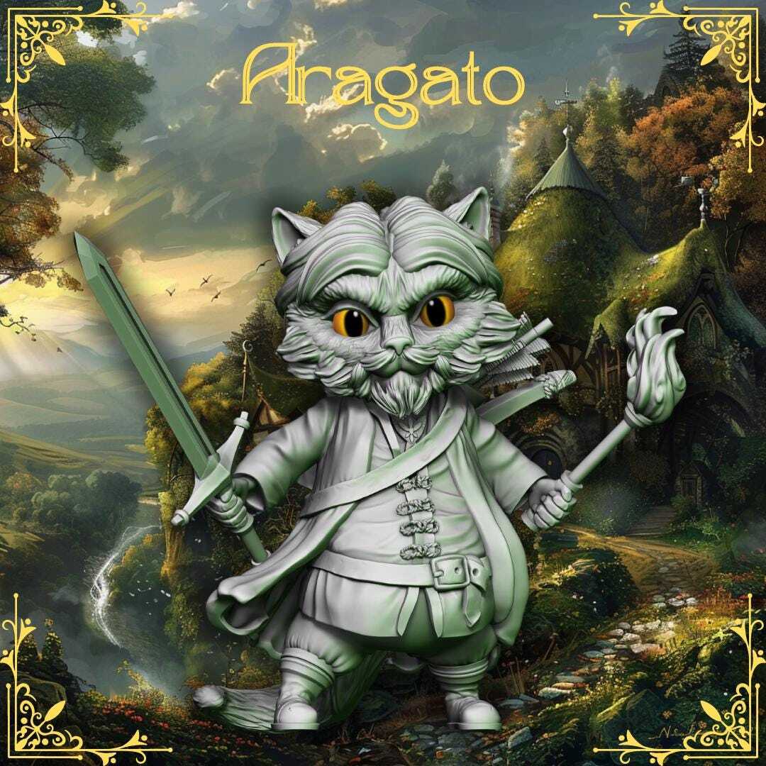 Lord of the Cats -- Aragato |45mm Mini |LOTR Aragorn |