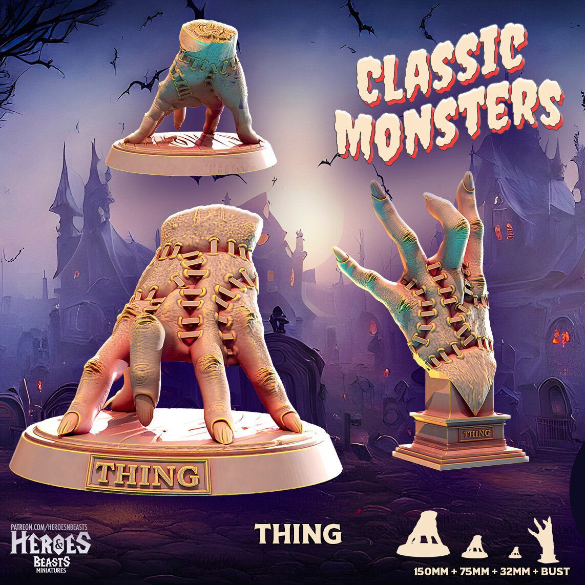 Thing | Monster Miniature | Heroes & Beasts | Classic Movie Monsters | DnD | Ta