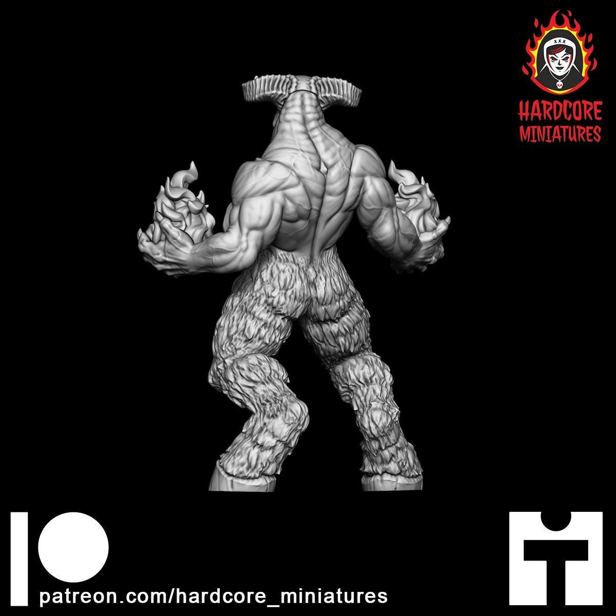 Doom Roaring Hell Lord 32mm dnd miniature doom video game Dark Lord