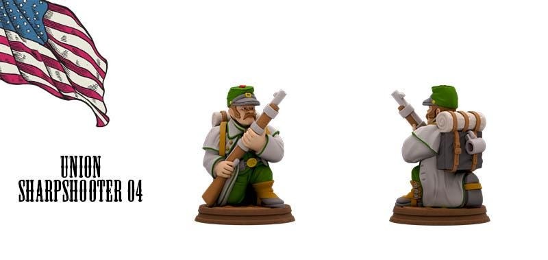Union sharpshooters American Civil War Set DnD Miniature, Tabletop RPG, D&D Fig