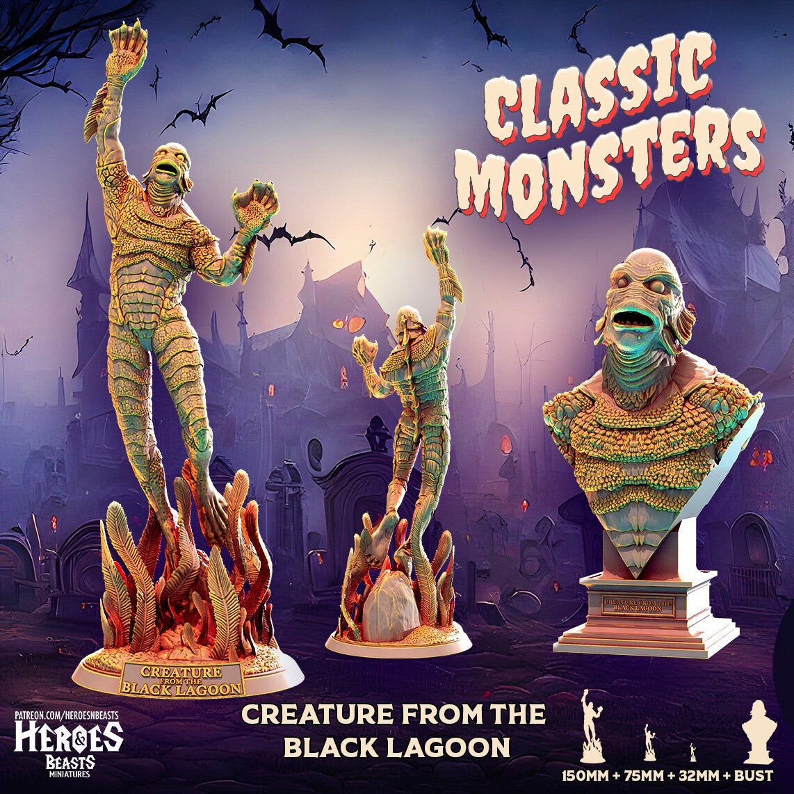 Creature from the Black Lagoon | Miniature | Heroes & Beasts | Classic Movie Mo