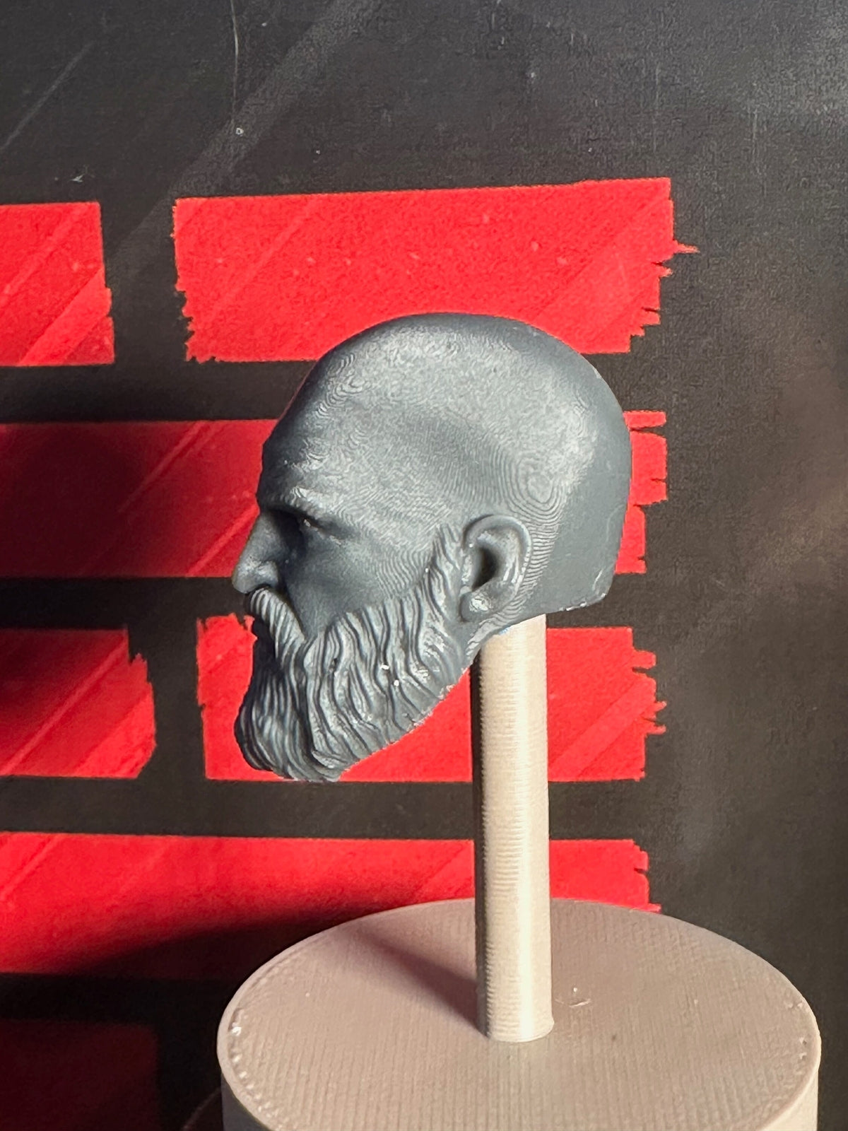 Kratos God of War head GI Joe Classified 1/12 scale head unpainted 1:12 mezco,