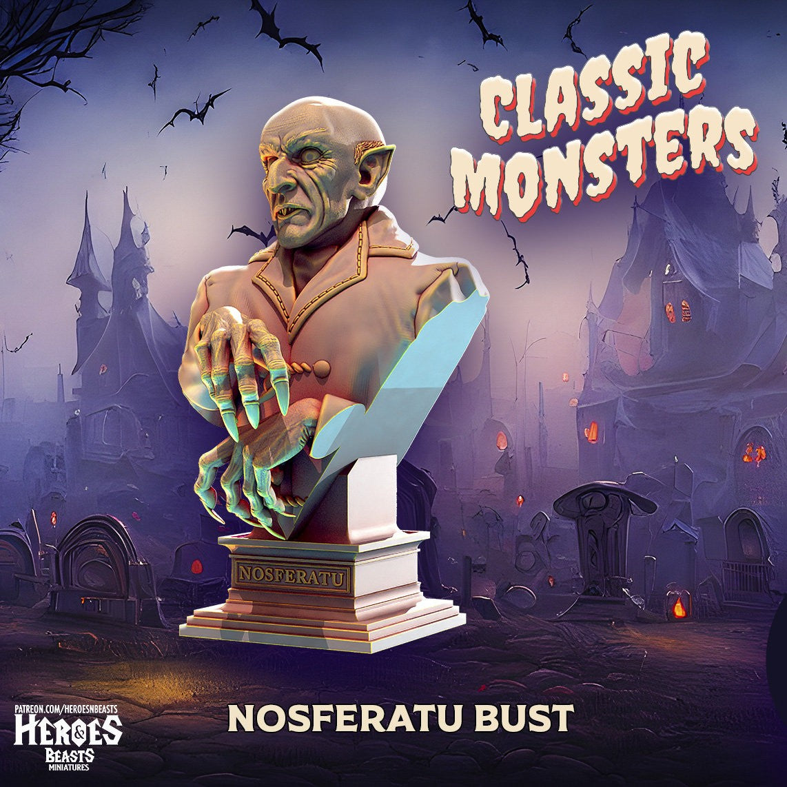 Nosferatu | Vampire Miniature | Heroes & Beasts | Classic Movie Monsters | DnD