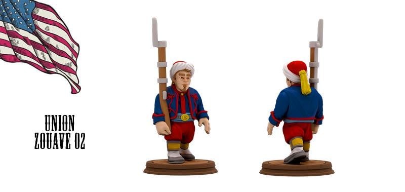 Union Zuoaves American Civil War Set DnD Miniature, Tabletop RPG, Figurines, wa