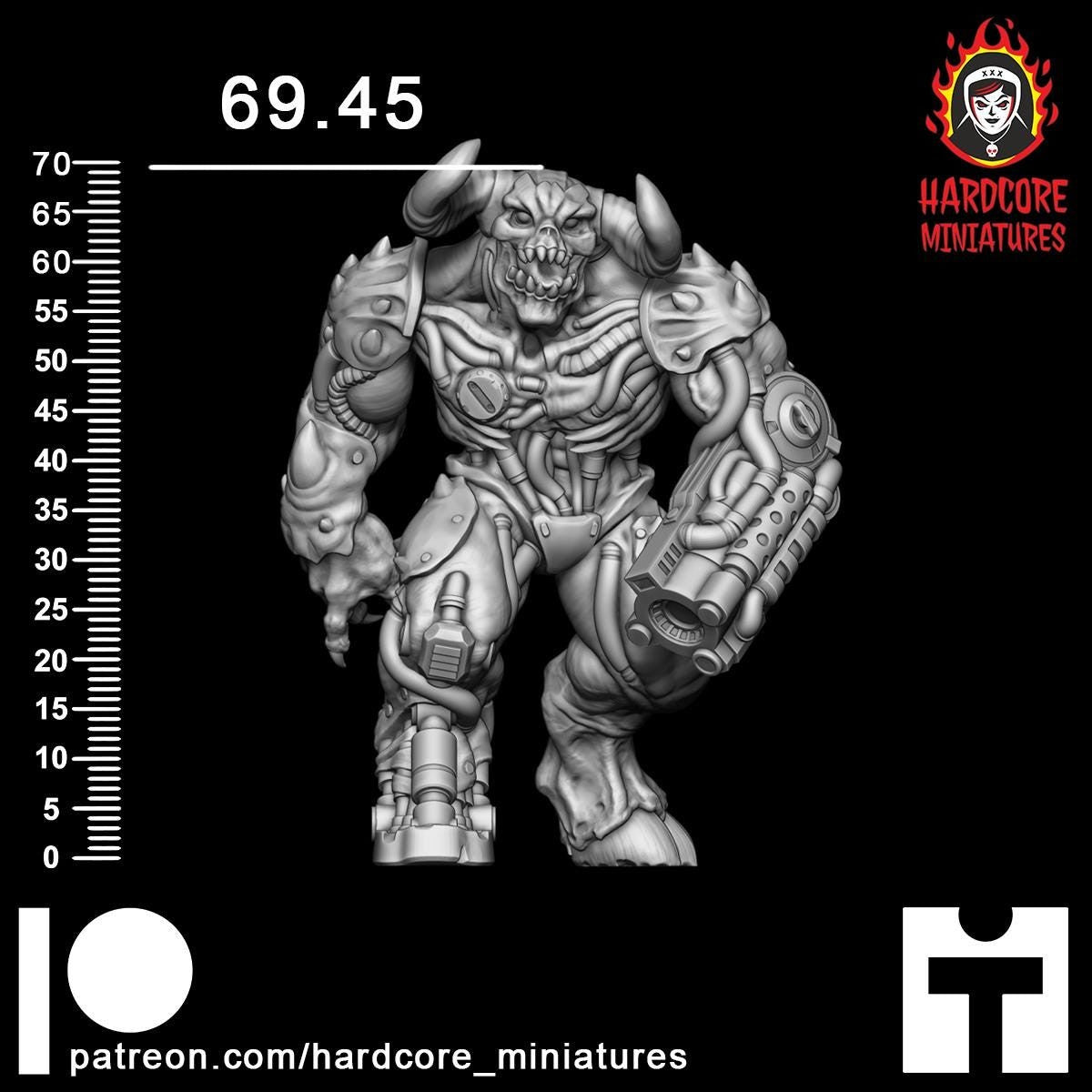 Doom Cyberdemon 32mm dnd miniature doom video game Cyber Demon