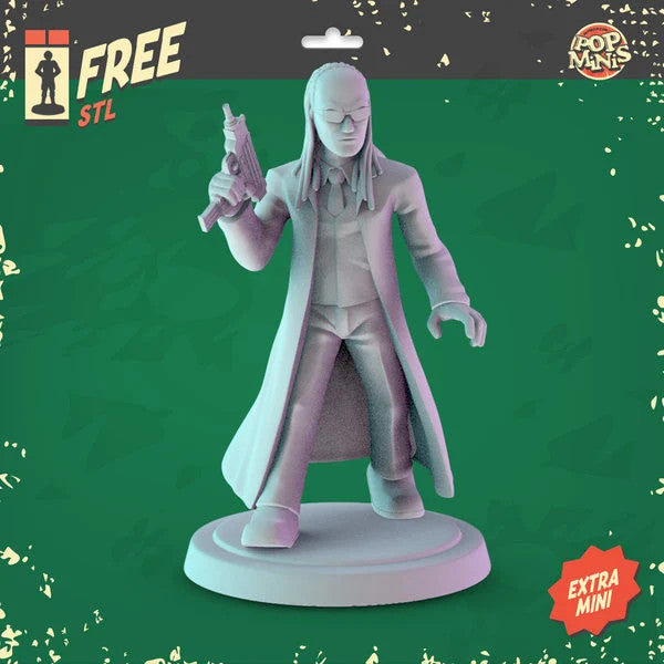 The Matrix 3d printed mini's Popmini 36mm pop culture DnD gaming