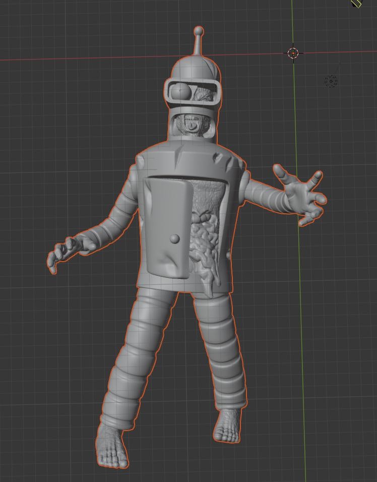 Robot Bending Zombie ZOMBIE-CON : The Walking Nerds 32mm gaming miniature Bende