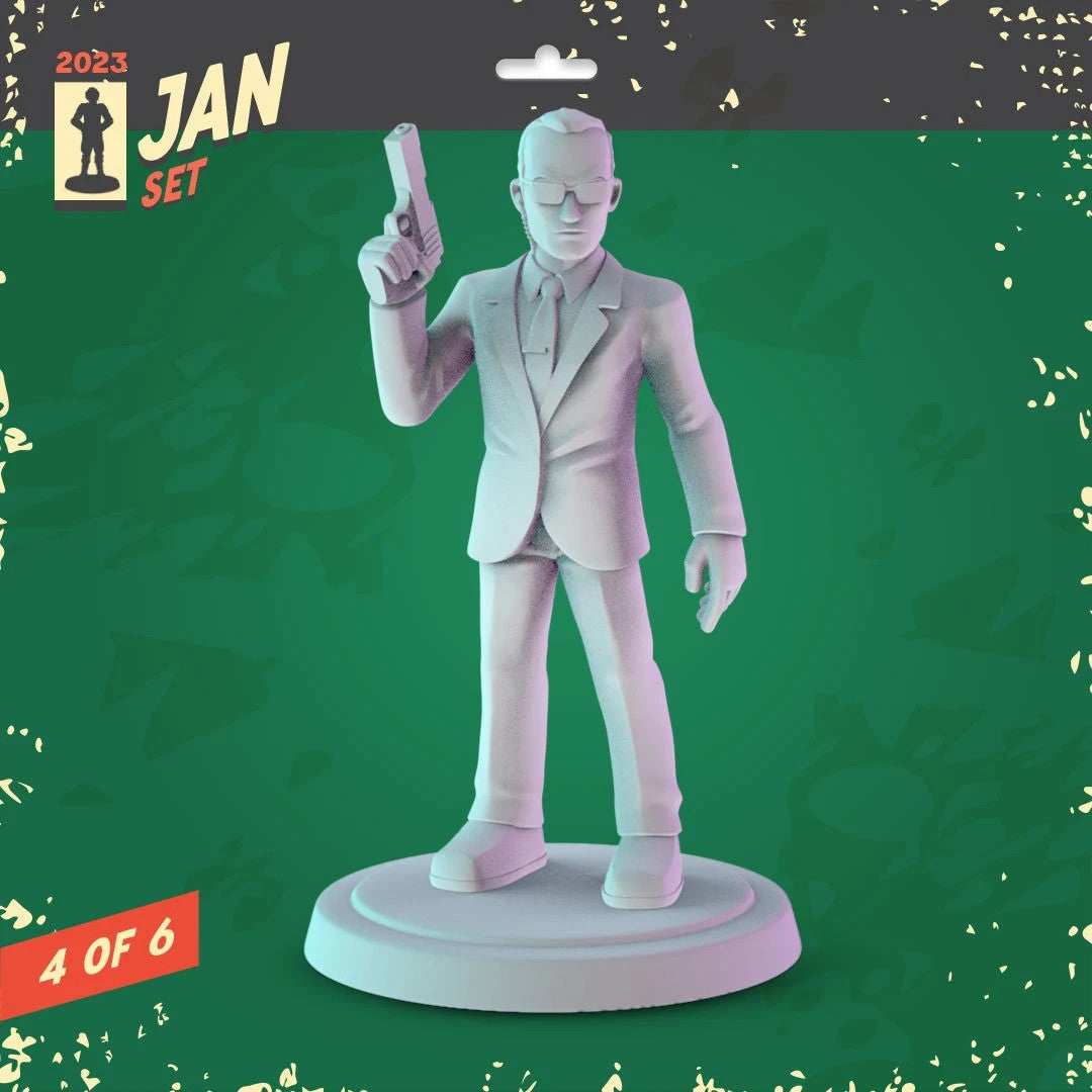 The Matrix 3d printed mini's Popmini 36mm pop culture DnD gaming