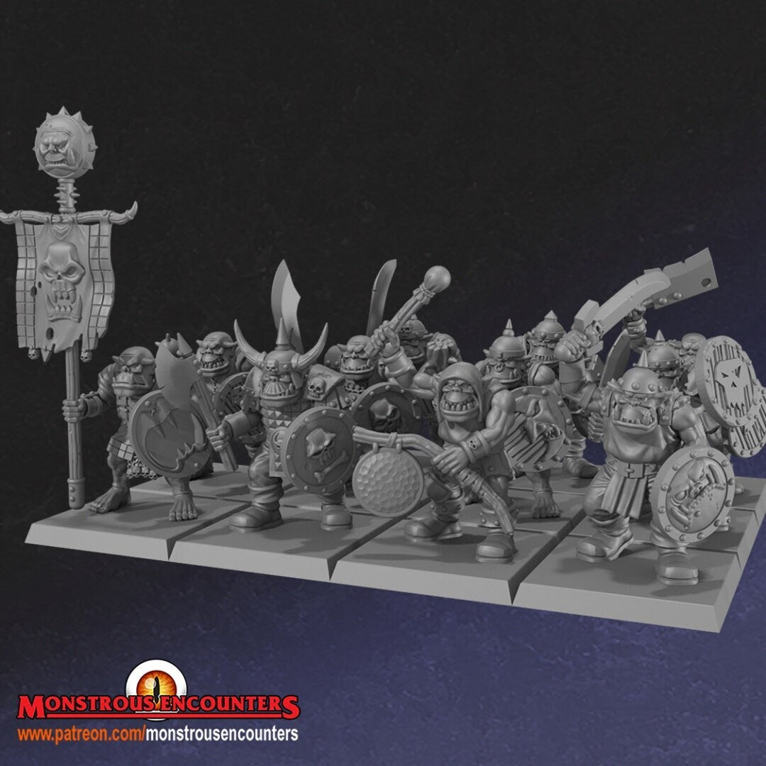 Orc Warriors Unit 28mm Modular Orc Ork Oldhammer Middlehammer