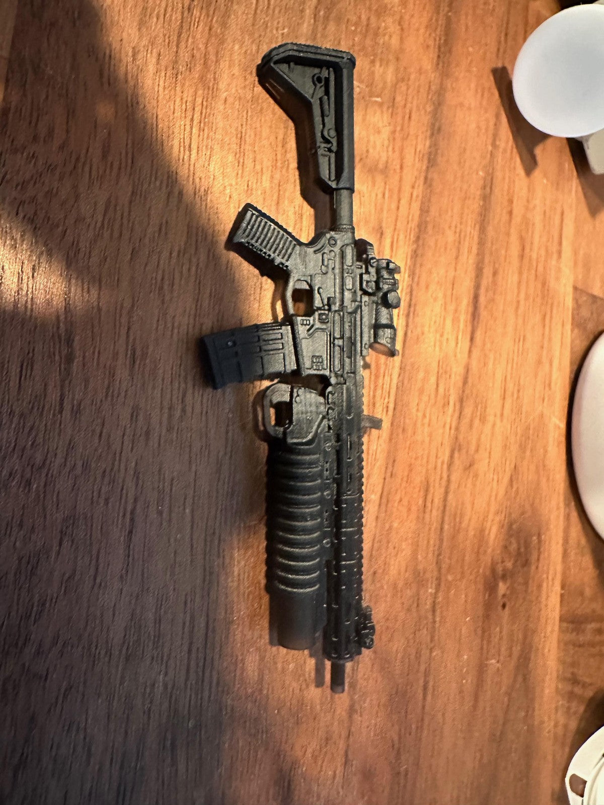 Ar-15 with M203 grenade launcher Toy Rifles for toy action figures 1:12 6" Scal