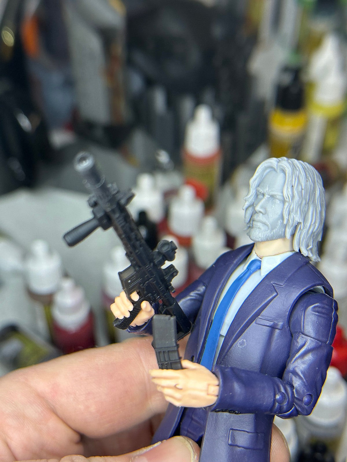 John Wick, baba yaga kit, head sculpt GI Joe Classified 1/12 scale head unpaint