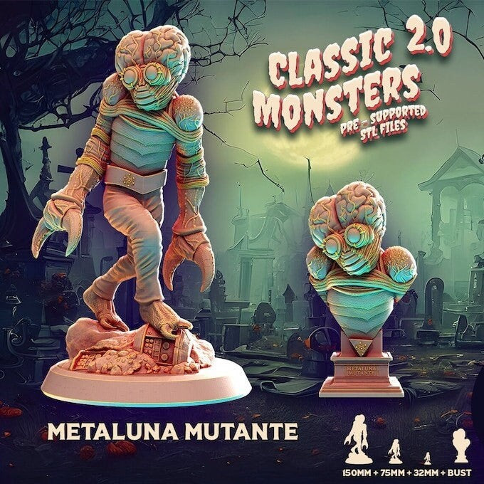 Metaluna | Alien Miniature | Heroes & Beasts | Classic Movie Monsters | DnD | T