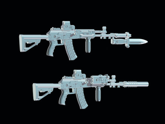 3d Printed AK-12 set Eotech bayonet 1:12 6" GI Joe Classified/Marvel Legends AK