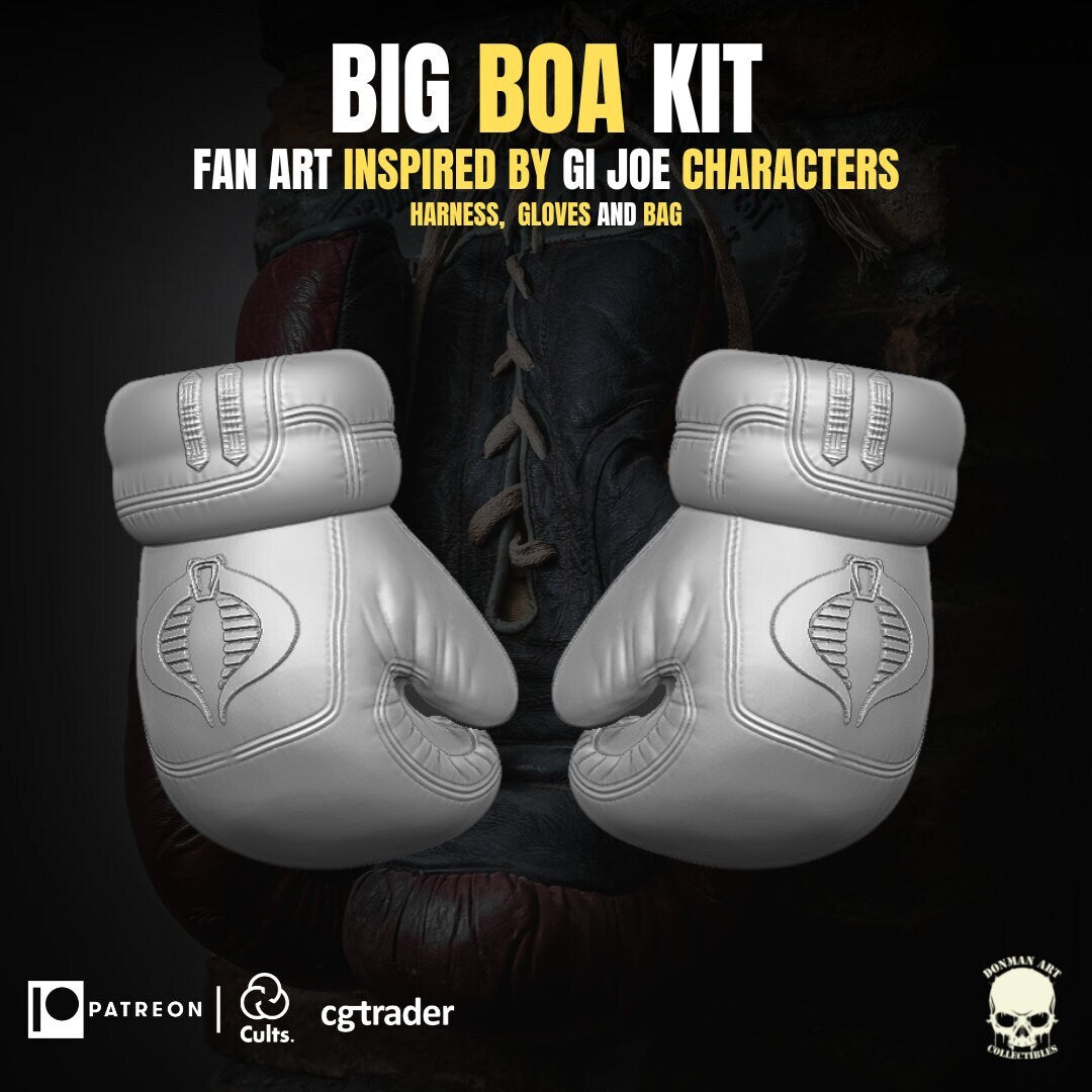 Big Boa Kit, head, harness, gloves for 6 inch action figures GI Joe Classified,