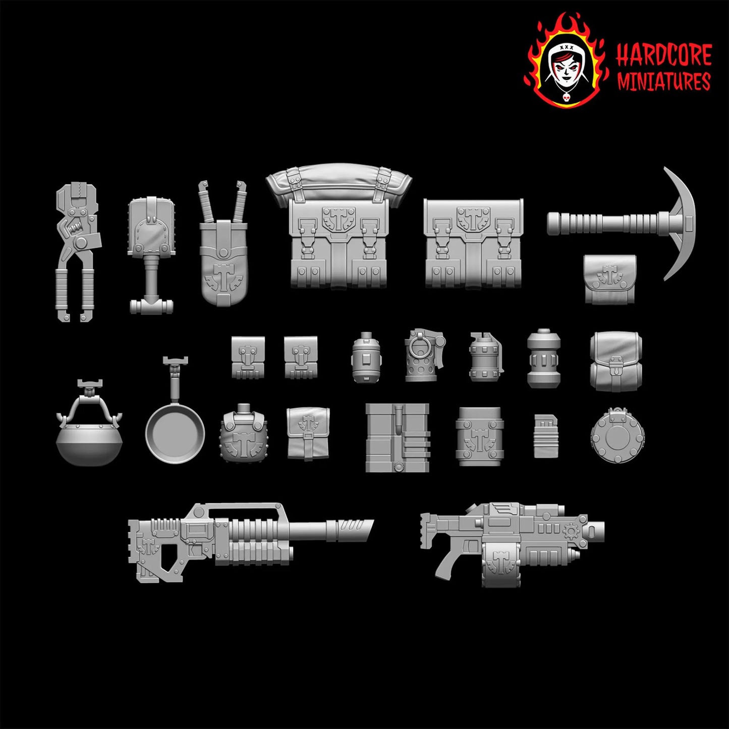 Space Dwarves Veterans Accessories 28mm army builder set 1 3d printed minis tab