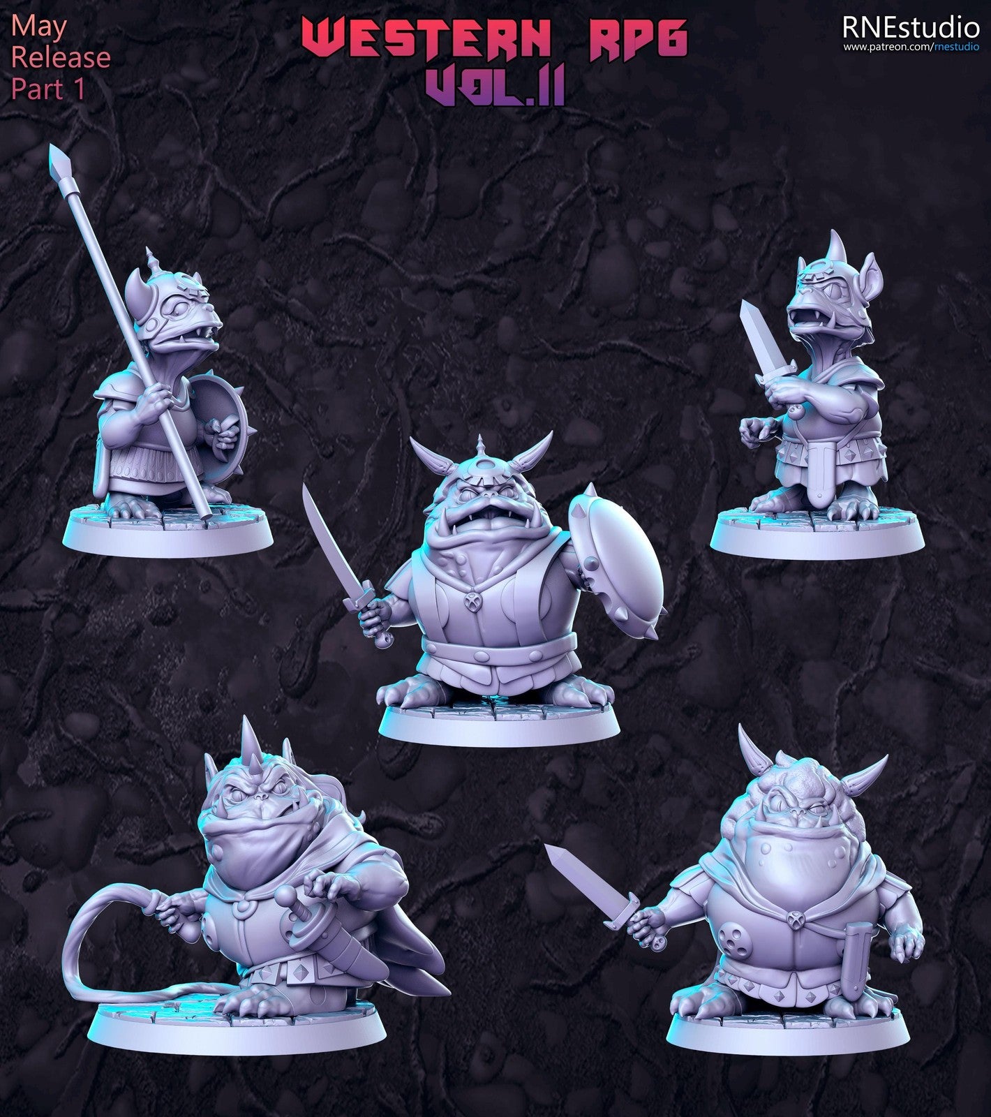 Western RPG Vol 11 Full Set DnD Miniature, Tabletop RPG Mini, D&D Figurines, Fa
