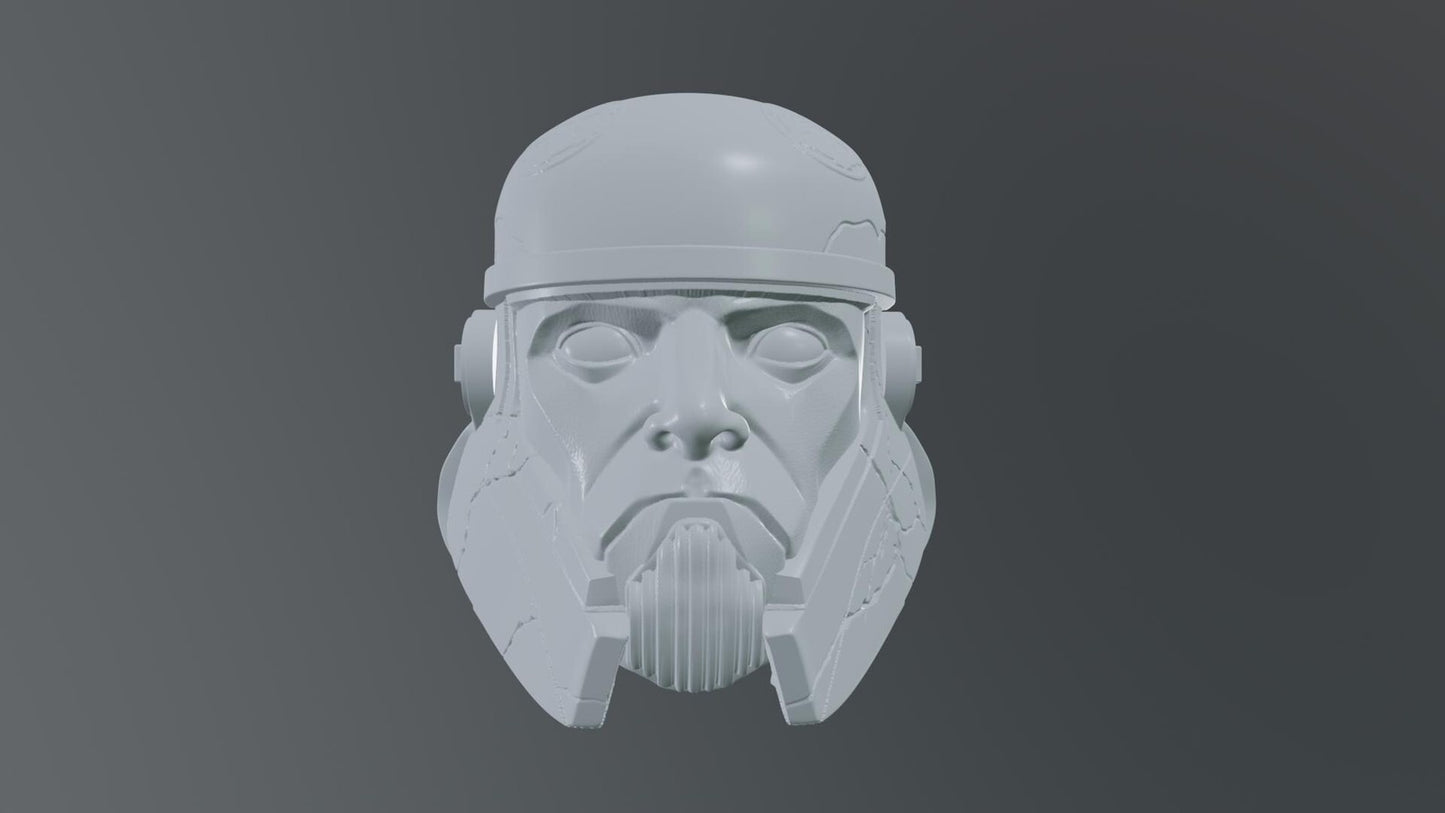 Captain Enoch | Star Wars | Ahsoka | inspired head sculpt 1:12 6inch Star Wars