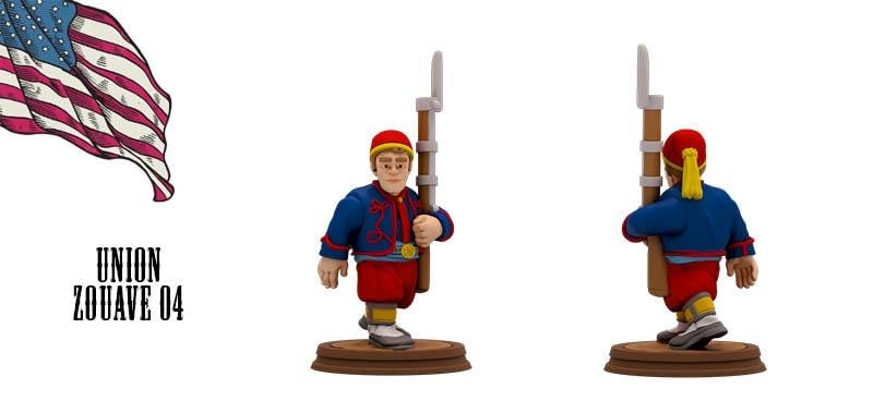 Union Zuoaves American Civil War Set DnD Miniature, Tabletop RPG, Figurines, wa