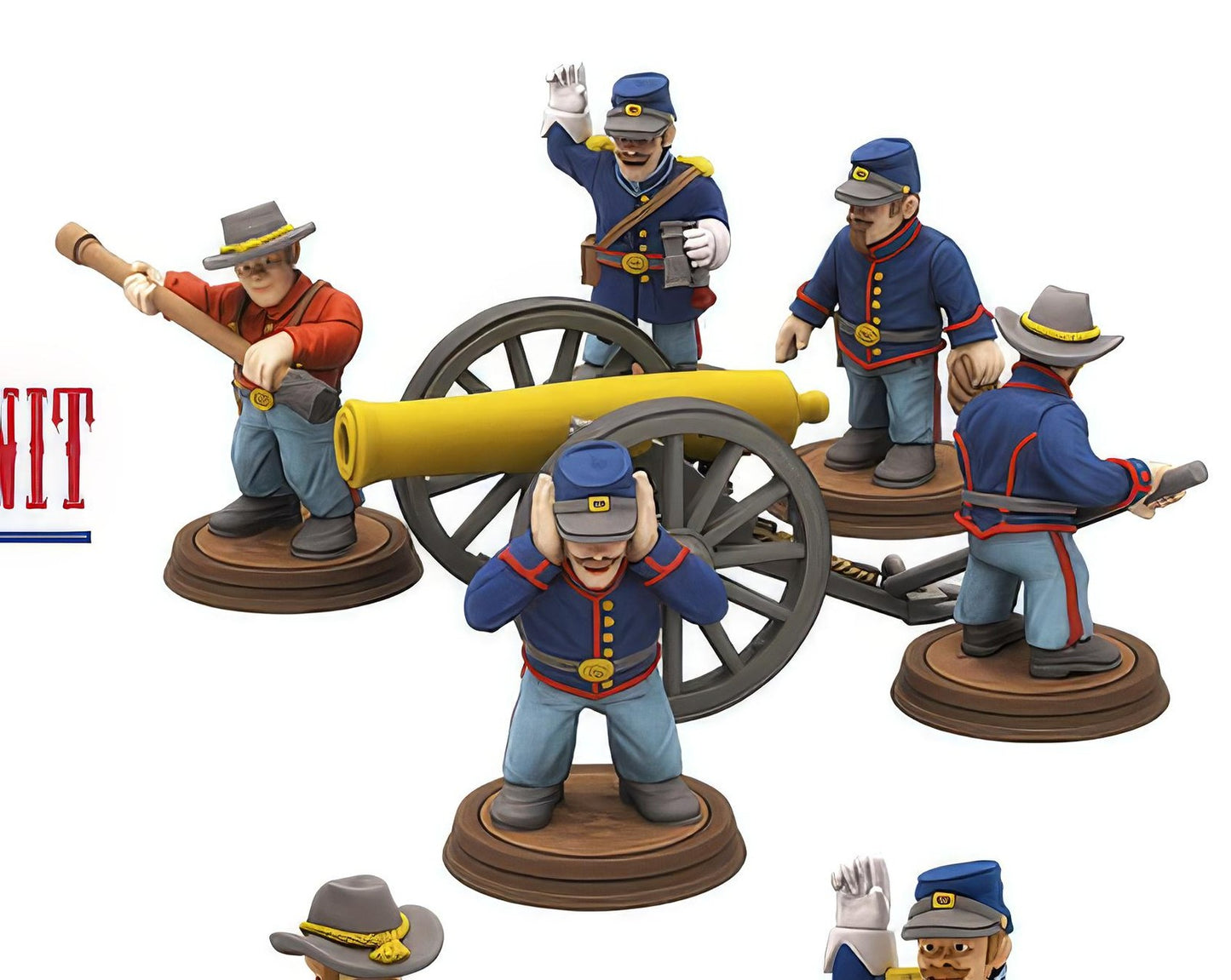 Union army cannon Artillery American Civil War Set DnD Miniature, Tabletop RPG