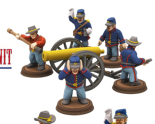 Union army cannon Artillery American Civil War Set DnD Miniature, Tabletop RPG