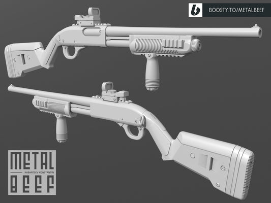 3d Printed Remington 870 Shotgun 1:12 6" GI Joe Classified/Marvel Legends