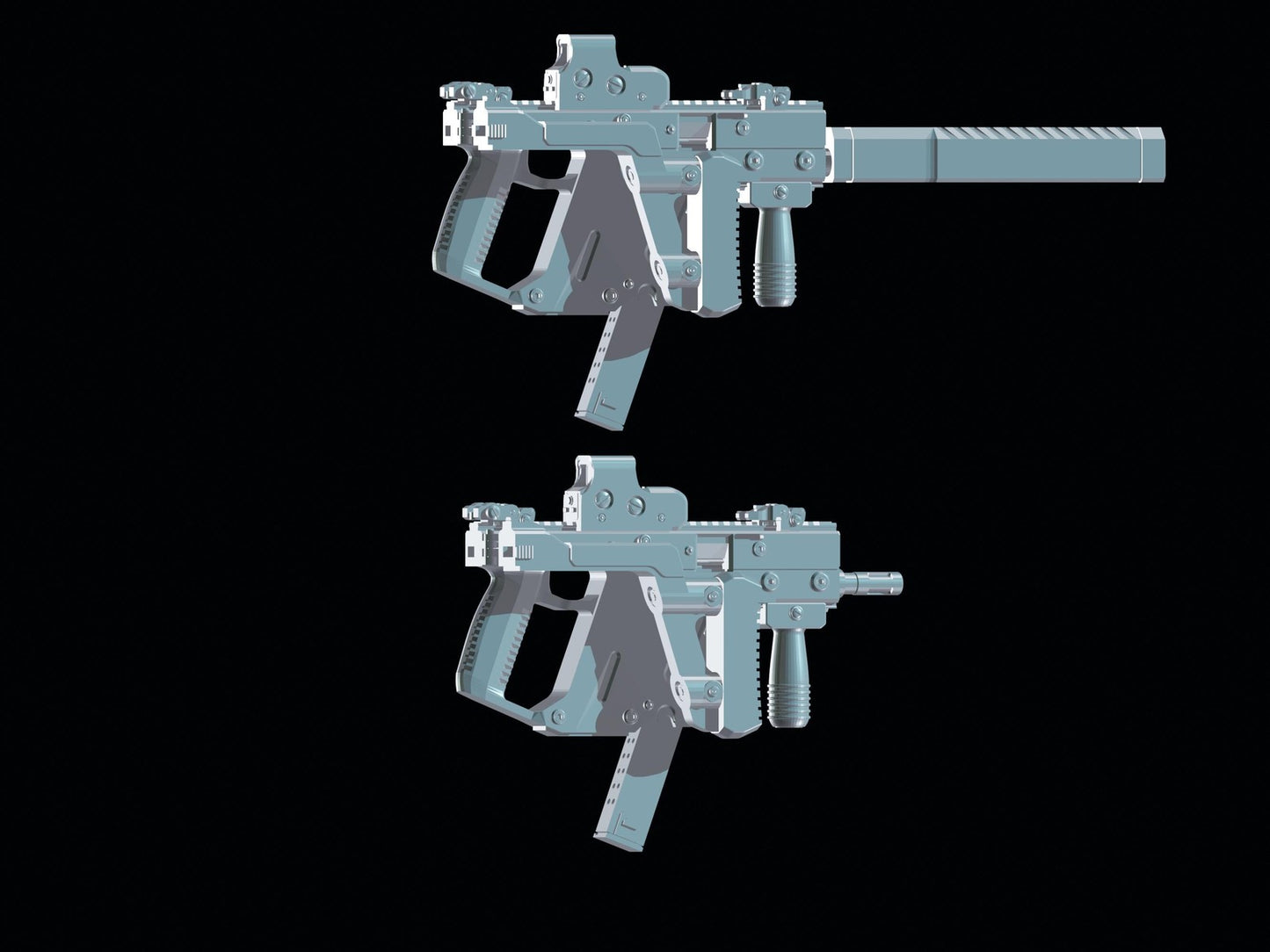 1/12 Scale Kriss Vector SMG: Toy Rifle Accessory for Action Figures